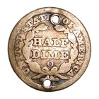 Nd-o Seated Liberty Half Dime Decent Holed Details 