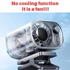 Car Clip On Fan With Led Display - 360   Rotation  100 Speeds Adjustable   beige   