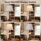 27   Farmhouse Tall Table Lamps Set Of 2 For Living Room  Traditional Vintage   