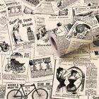 Self-adhesive Vintage Newspapaer Wall Paper Drawer Shelf Liner For Kitchen Bathr