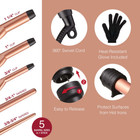 Hair Curling Iron 5-in-1 Ceramic Spring With Interchangeable Barrels  Rose Gold