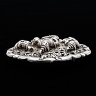 Antique Burmese Coin Silver Sash Belt Buckle Hand Pierced Repousse Rangoon