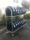 Tire Rack Heavy Duty Rolling 2 Tier Portable
