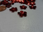 Vintage Red Color Metallic Flower Shaped Sequins - Indented Center