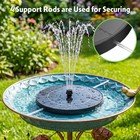 2x Solar Power Bird Bath Fountain Pump Upgrade 1 8w Solar Fountain With 4 Nozzle