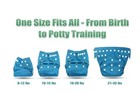 Adjustable Reusable Cloth Diapers 6 Pack W bamboo Inserts From Birth To Training