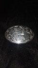 Vintage Vogt Sterling Silver Overlay Floral Belt Buckle