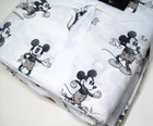 Pottery Barn Mickey Mouse Queen Sheet Set   Plush Decorative Pillow 5 Pc Set New