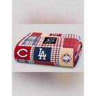 Pottery Barn Kids Mlb Baseball Patchwork Quilt Full Queen Plaid Retired Rare