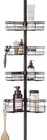 Adjustable Bronze Corner Shower Caddy With 4 L-shaped Baskets   Hooks  Rust-r   