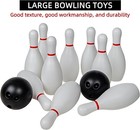 Indoor Bowling Set  10 Pins   2 Balls   Fun Family Game For Kids   Adults