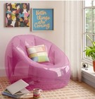 Room Essentials Inflatable Pvc Novelty Indoor Lounging Dorm Chair Pink 220 Lbs