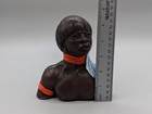 Venezuela African Tribal Man Bust Painted Pottery Clay Ceramic Statue Figure