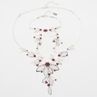 Silver Tone Metal Necklace Earring Bracelet Set With Rhinestone S11513-sfuc