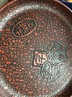 Vintage Chinese Red Cinnabar Style Carved  Platter With Calligraphy