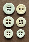 6 Sets Of Exceptional Antique Bone Buttons  72 Total   Civil War To Early 1900s