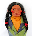 Antique Early 1900 s Skookum Native American Indian Bully Good Male Doll  14 