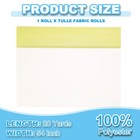 Tulle Fabric Rolls  54 Inch By 20 Yards Fabric Spool Tulle  Light Yellow