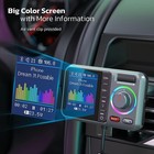 Nulaxy Bluetooth Fm Transmitter For Car  Wireless Car Adapter Grey 