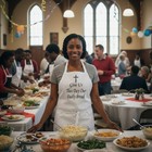 Inspirational Apron Give Us This Day Our Daily Bread  White  Christian Aprons