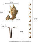Euty 8 5ft Faux Copper Patina Finish Fish Shaped Rain Chain With V-shaped Gutter