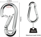 3 Inch Carabiner Spring Snap Hook Steel Clip Link Buckle Heavy Duty 8x80mm 10   