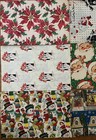Vintage Lot Of 7 Holiday Christmas Gift Wrapping Paper