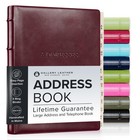Large Leather Address Book With Alphabetical Tabs  480 Records  Hardcover Notebo