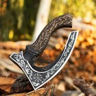 12  Carbon Steel Bearded Axe Viking Tomahawk Survival Bushcraft Camp Hatchet