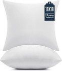 Supportive 18x18 Inch Pillow Inserts Set Of 2  Down Alternative Cushion Forms