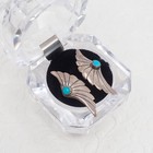 Vintage 1970s Sterling Silver Blue Turquoise Etched Large Stud Pierced Earrings