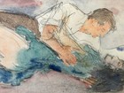 Raphael Soyer Drawing  Man And Woman In Bed  verso-man And Woman In Bed 