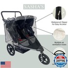 Sasha s Rain Cover For Bob Duallie Double Jogging Stroller  Zipper Access  Ma