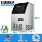 150lb Built-in Commercial Ice Maker Stainless Undercounter Ice Cube Machine