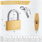 2 Pcs Small Solid Brass Locks With Keys  20mm   25mm Mini Key Locks  For Luggage
