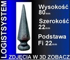 1 Piece Metal Decorative Finial Fence Post 80x22mm Base     22 40 200