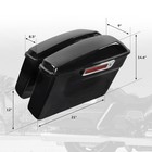 Hard Saddle Bags For Touring Road King Street Glide 2014-2025 Vivid Black
