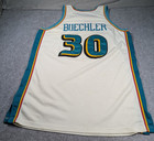 Detroit Pistons Jersey Men 52 White Teal Nike 99 Game Worn Player Issue Buechler