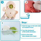 3pcs Baby Bath Toys Water Chain Clockwork Bathing Cute Swimming Turtle Toy Toddl