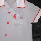 Vintage Mayfair Baby Boy Gray 2-piece Yacht Club Outfit Size Newborn