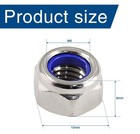50pcs M6-1 0 Stainless Steel Nylon Insert Lock Nuts Hex Self Locking Fasteners
