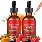 Cayenne Pepper Hawthorn Beet Root Turmeric Vitamin K2 d3 Liquid Drops 60ml