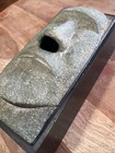 Tiki Easter Island Moai Tissue Box Cover Faux Stone Green Face Dispenser Holder