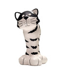 Kitty Cat Planter Vase Black   White Stripe Ceramic Kitten Cactus Pot 10 5 