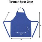 Canvas 100  Cotton Adjustable Apron Bib With Twin Pockets - Six Colors Available