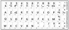 French Azerty Keyboard Sticker Transparent Black Letters