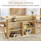 4-tier Bar Table  70 9-inch Large Wooden Home Bar Unit For Home  Patio  Basement