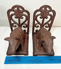 Vintage Cast Iron Pig Bookends - Country  Farmhouse  Rustic  Primitive