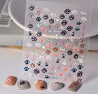 5d Dog Cat Animal Paw Print Heart Nail Art Stickers Self Peel Adhesive Co62 Nh23