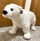 Large New Home Decor Oversized Realistic Silver Polar Bear 35  Plush Toy Winter